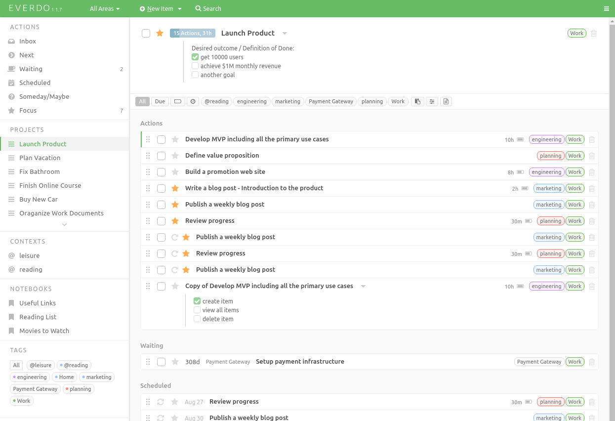 Everdo: The best cross-platform todo list and